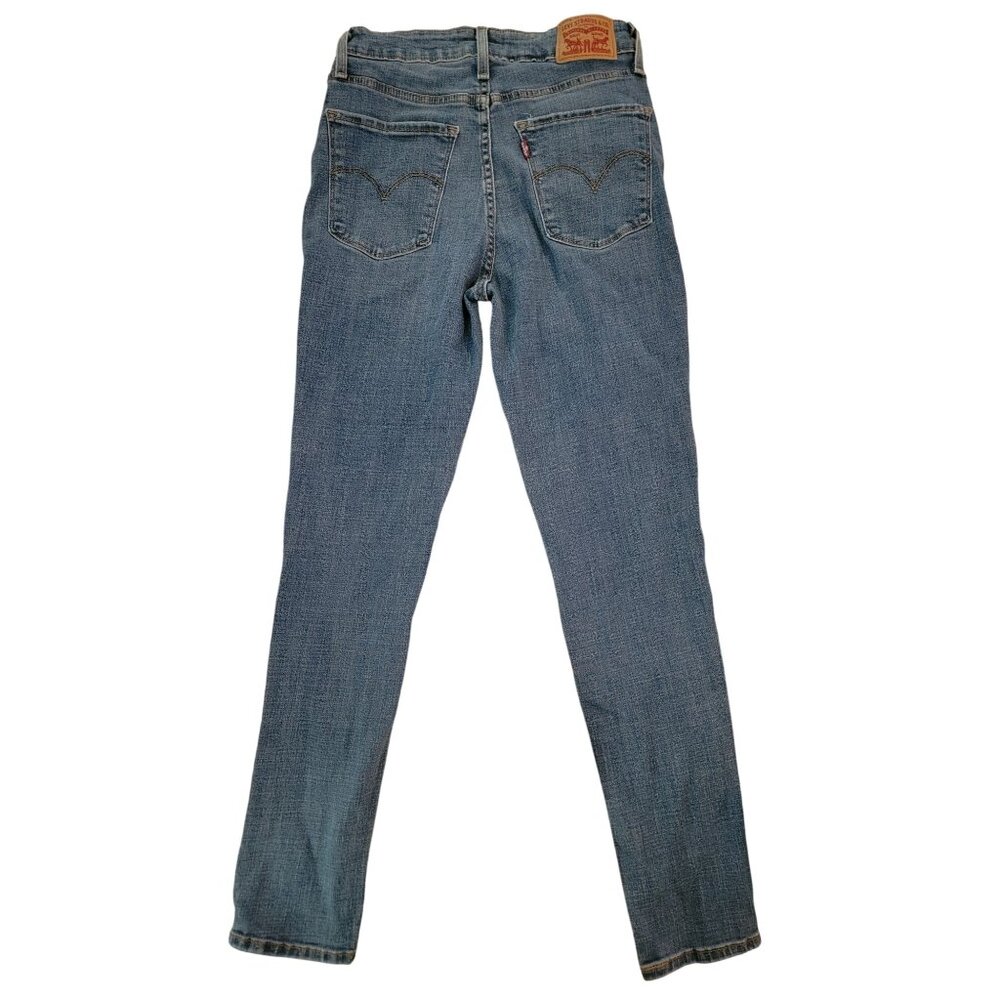 Levis 721 High Rise Skinny Jeans W27 L28 Women Denim Blue - Picture 2 of 8